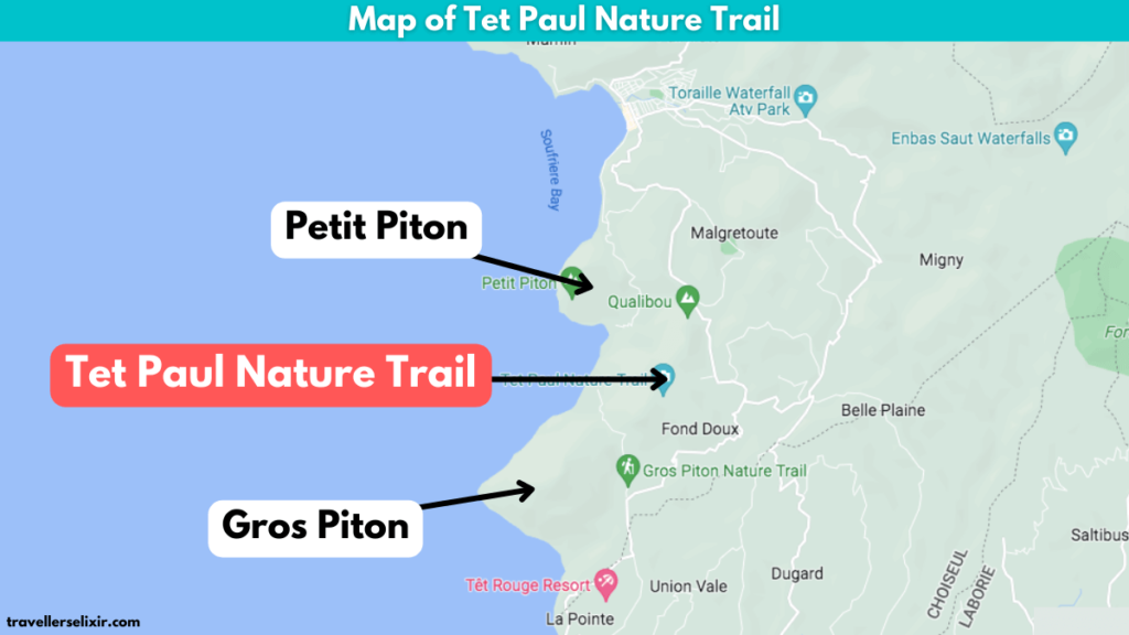 Map of Tet Paul Nature Trail