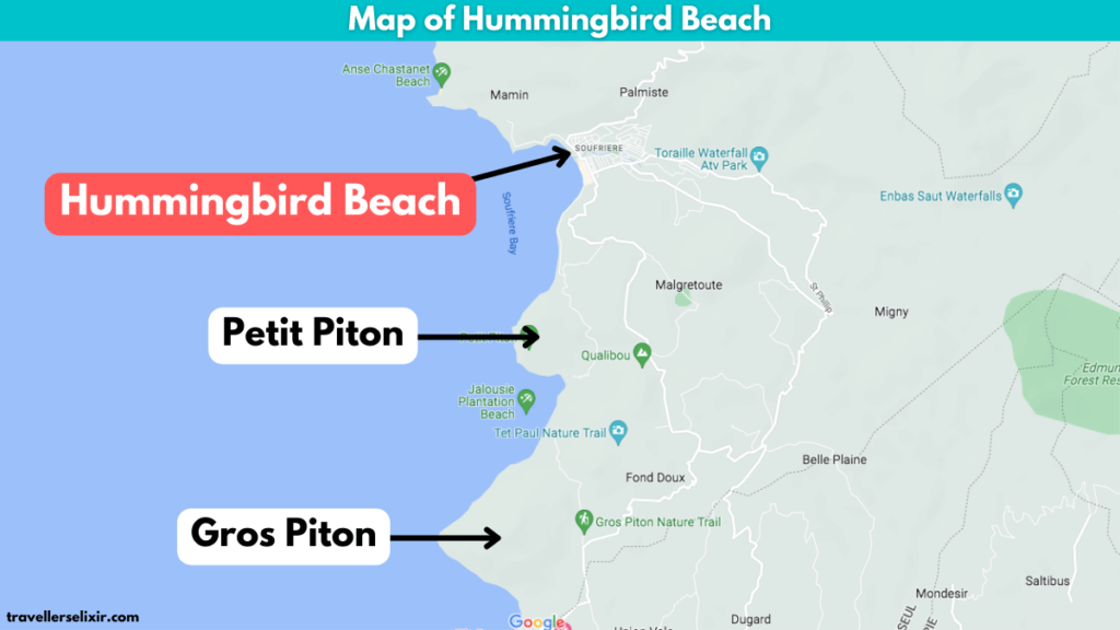 Map of Hummingbird Beach