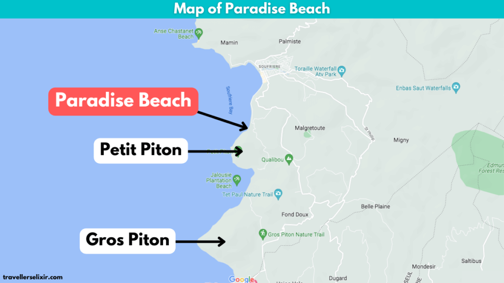Map of Paradise Beach