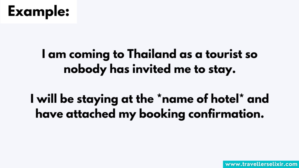 Example of what you can upload for the 'identity of person inviting you to Thailand' question.