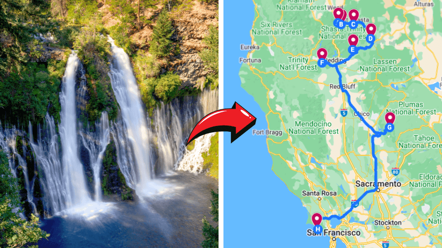 northern california waterfall roadtrip featured image